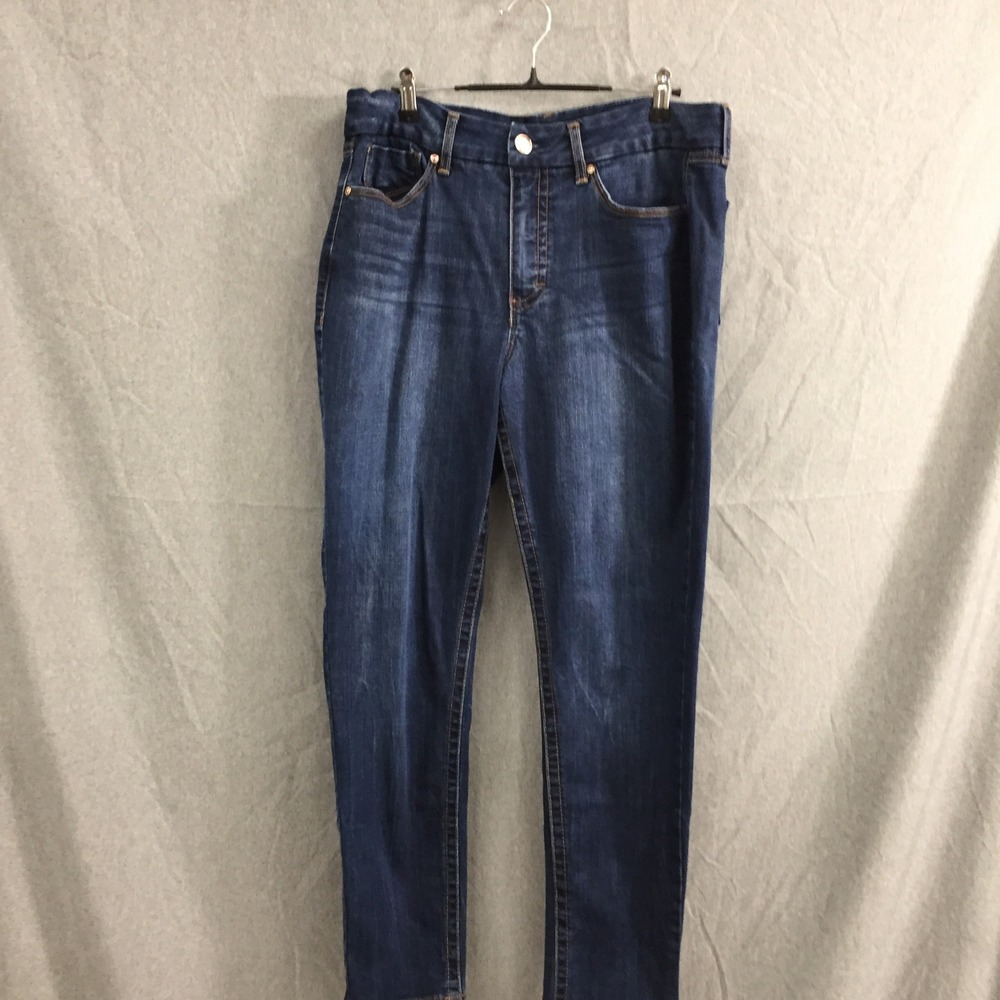 Seven7‎ Tummyless High Rise Skinny Jeans Avalon Dark Wash Women Size 14